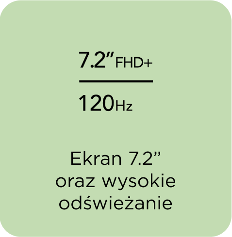 Ekran 7,2 cala FHD+ 120 Hz