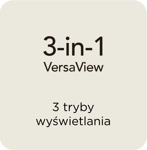 3-in-1 VersaView – 3 tryby wyświetlania