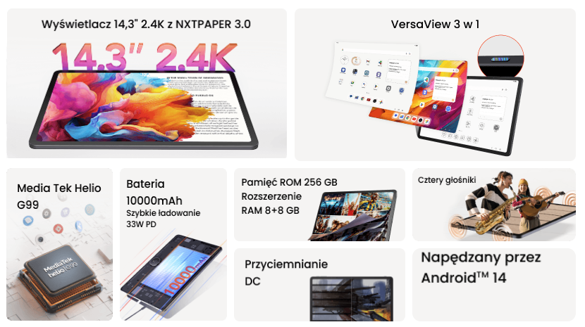 Najważniejsze cechy TCL NXTPAPER 14