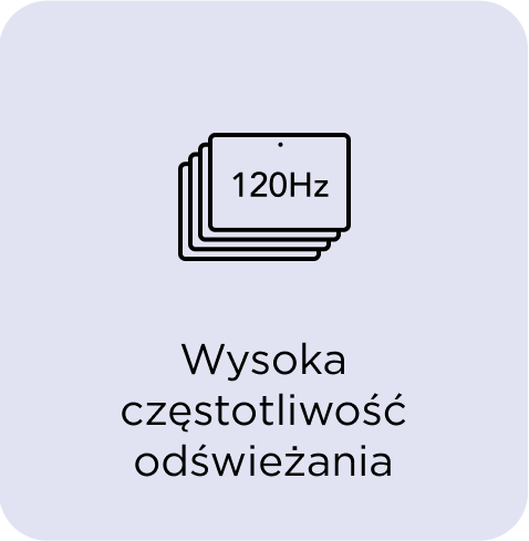 Wysoka częstotliwość odświeżania 120 Hz