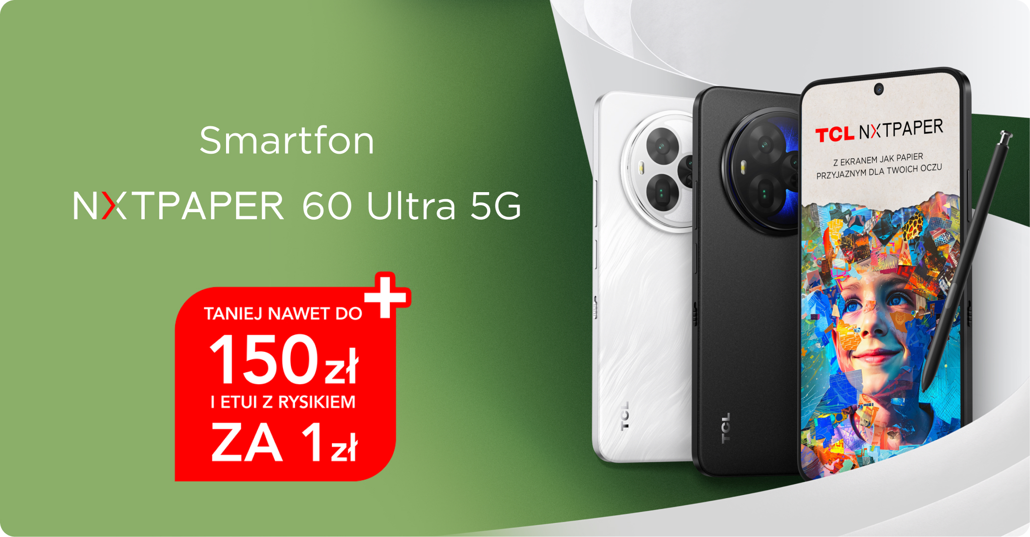 Smartfon TCL NXTPAPER 60 Ultra 5G – taniej nawet do 150 zł i etui z rysikiem za 1 zł
