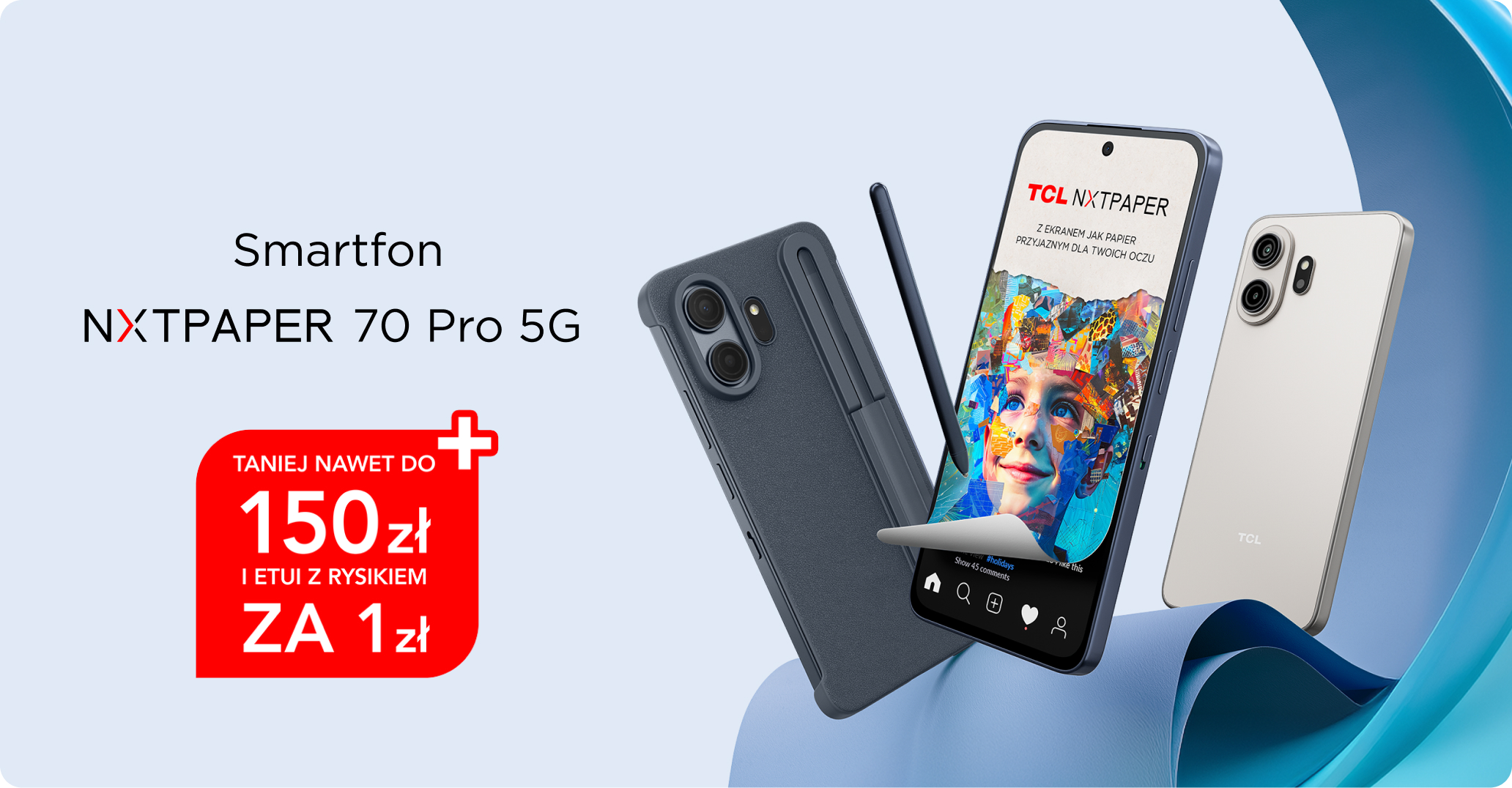 Smartfon TCL NXTPAPER 70 Pro 5G – taniej nawet do 150 zł i etui z rysikiem za 1 zł