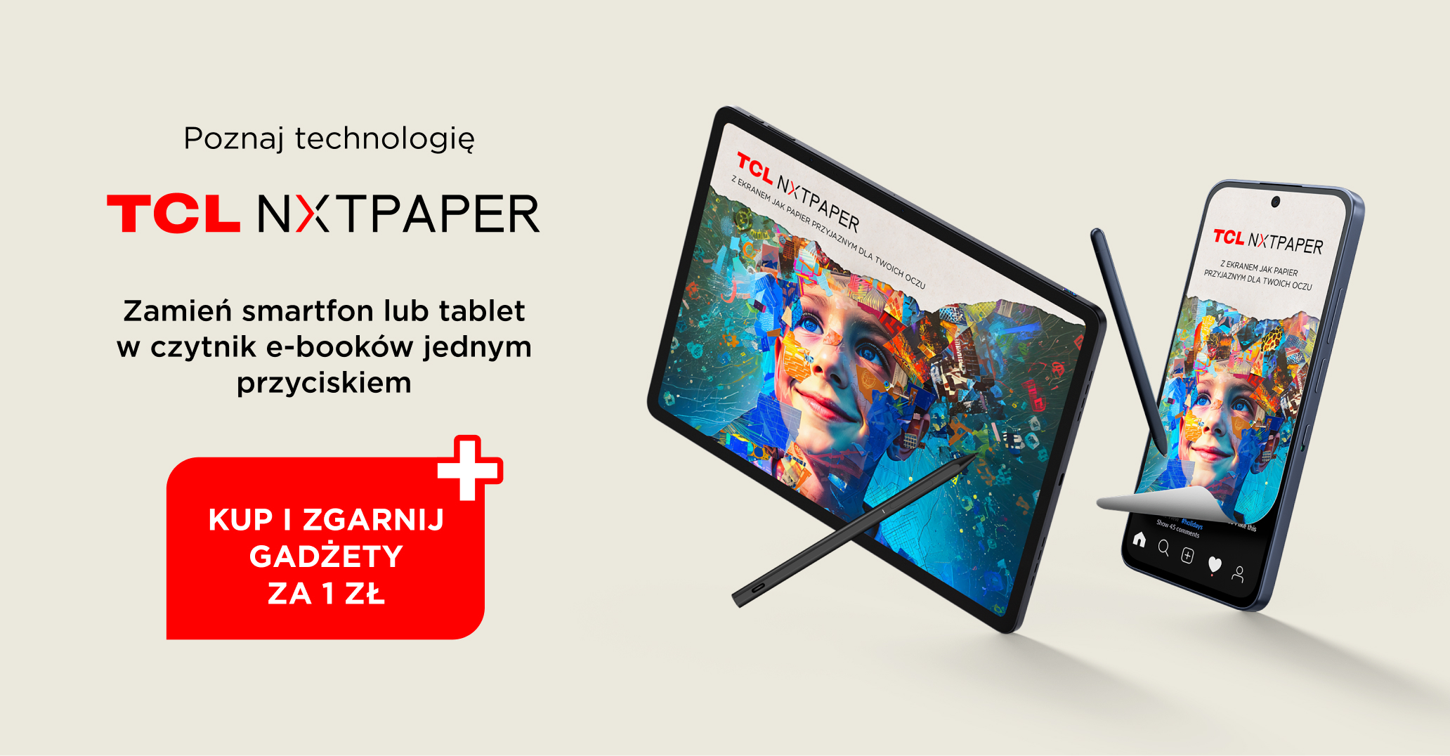 Poznaj technologię TCL NXTPAPER – kup i zgarnij gadżety za 1 zł